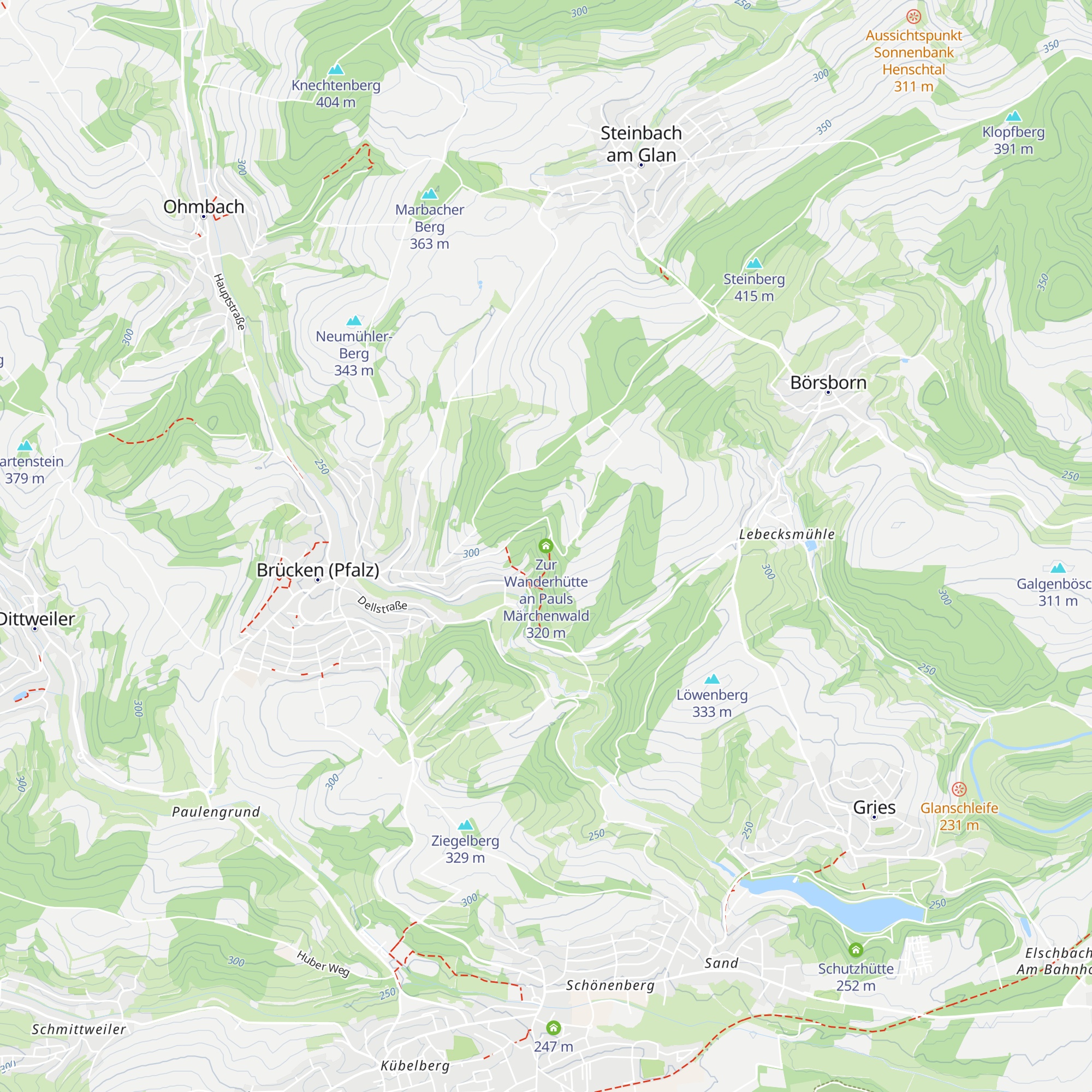 Zur Wanderhütte an Pauls Märchenwald map