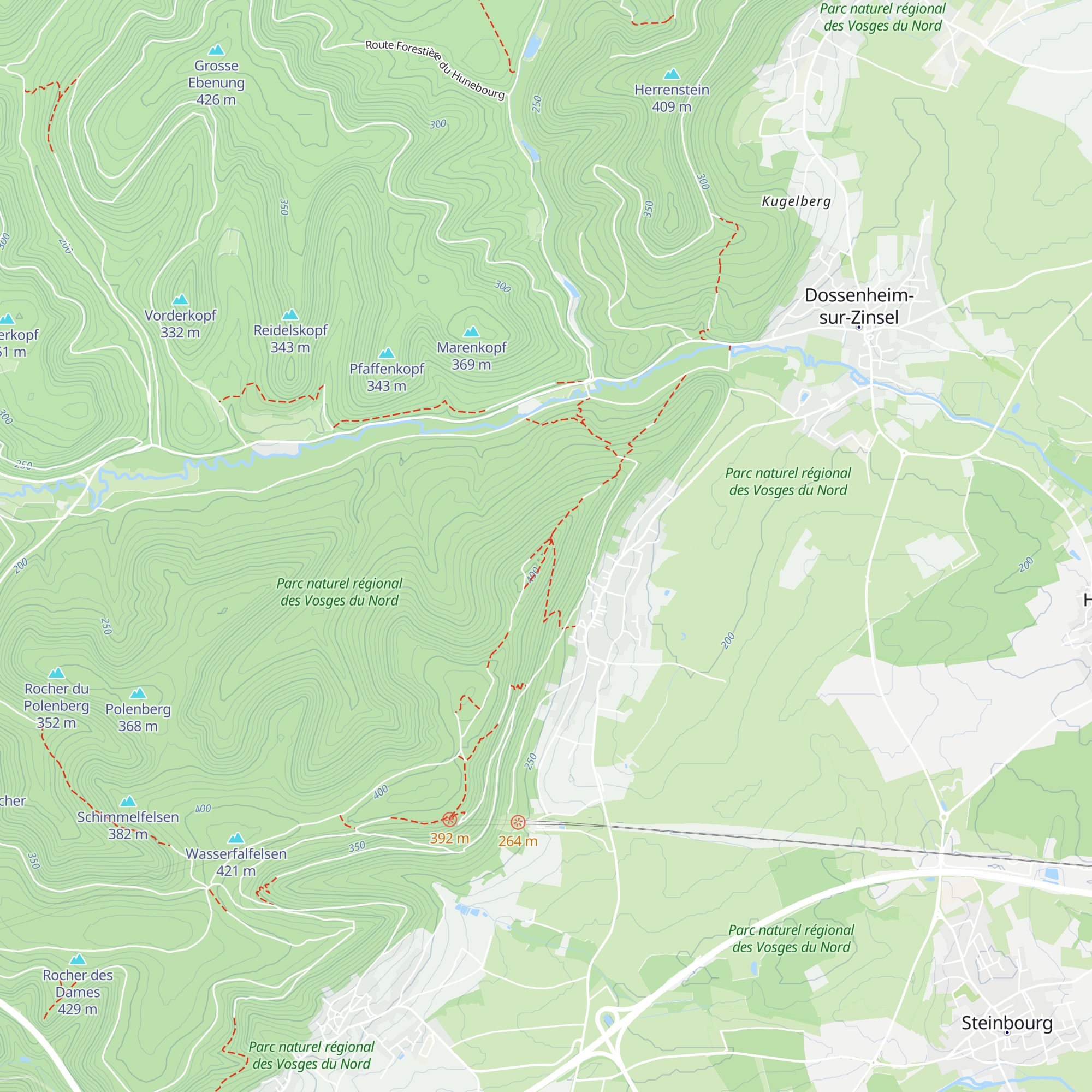 Abri du Daubenschlag map