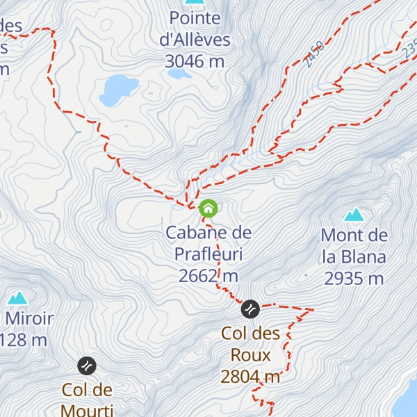 Map of Cabane de Prafleuri