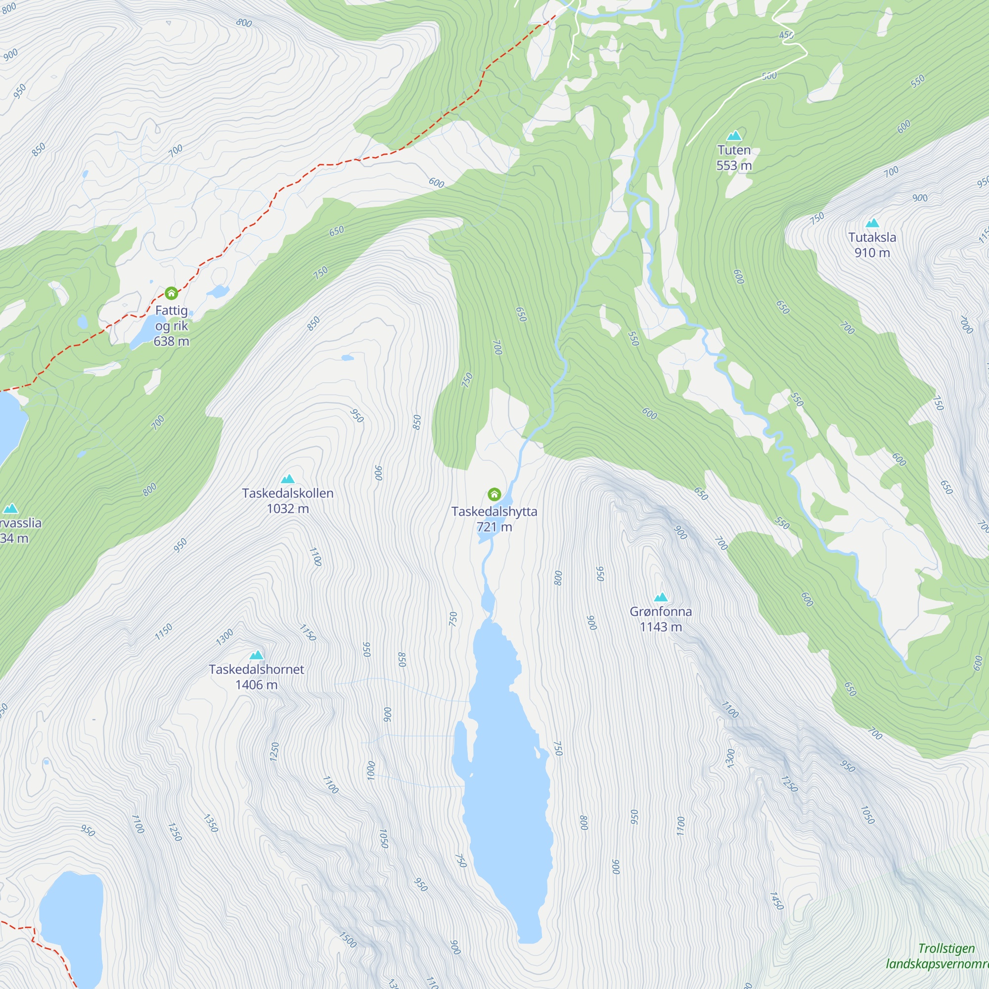 Taskedalshytta map