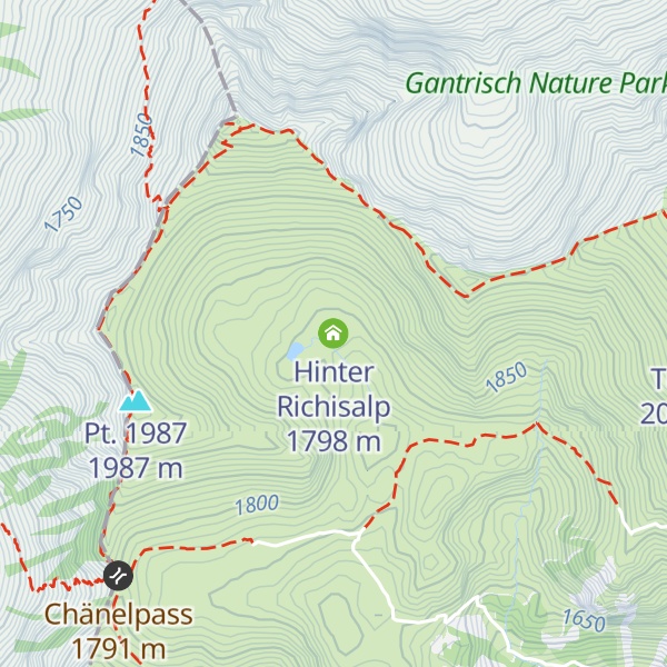 Map of Hinter Richisalp