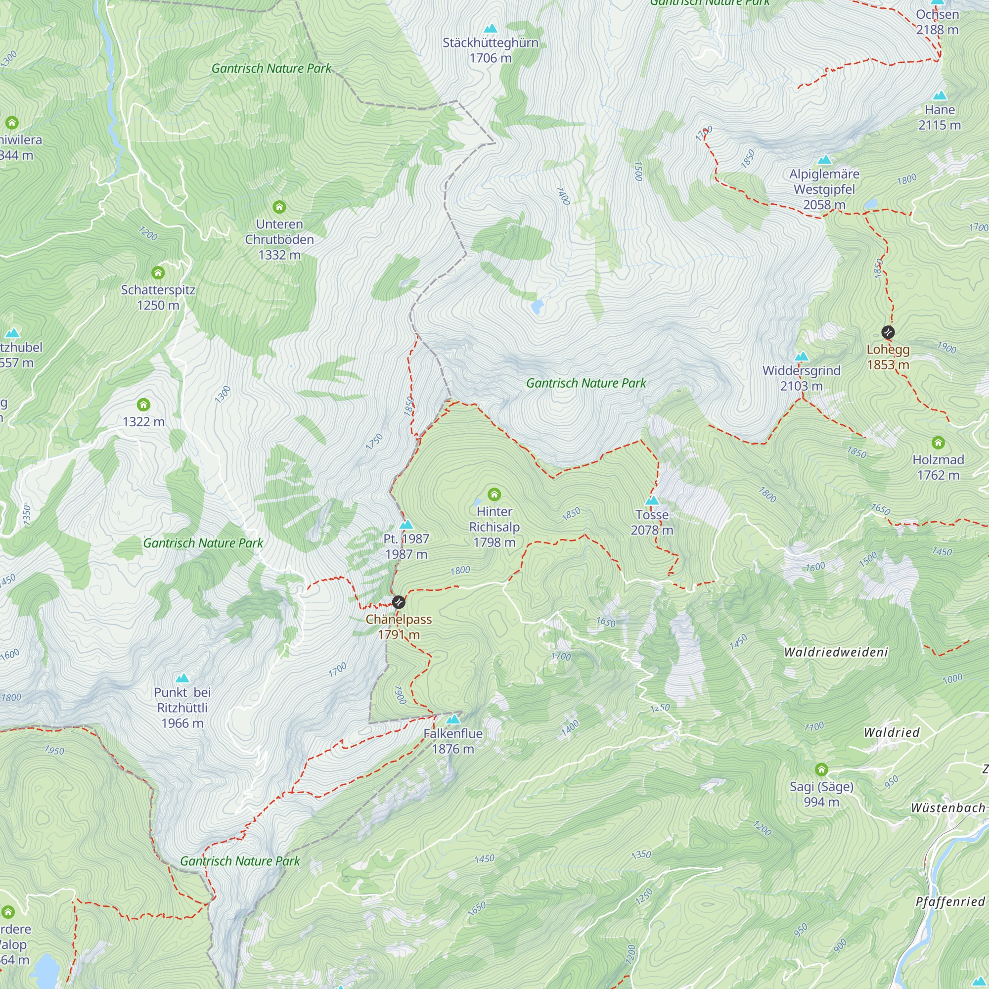 Hinter Richisalp map
