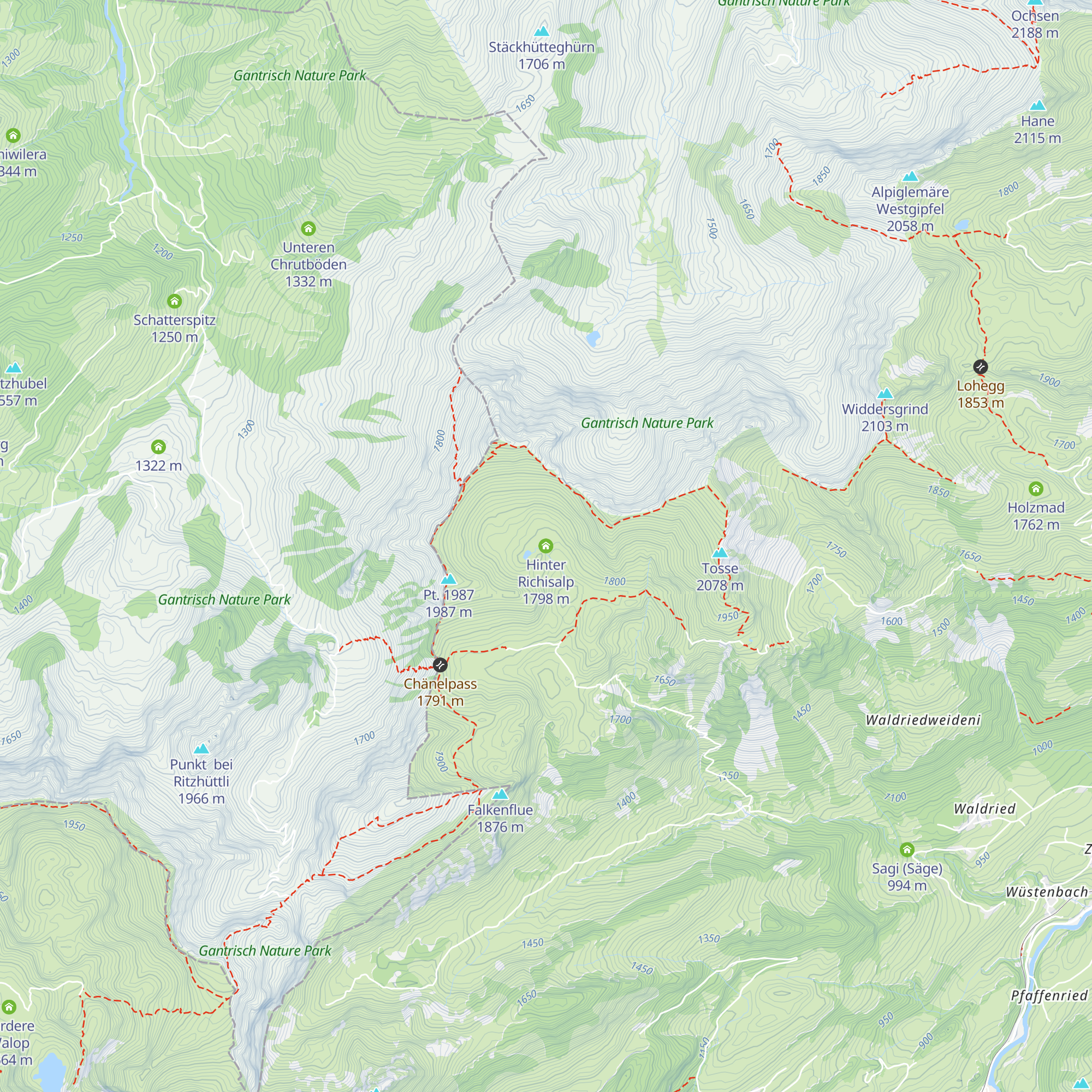 Hinter Richisalp map