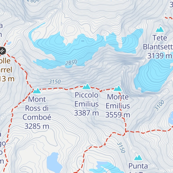 Map of Piccolo Emilius