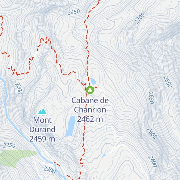 Map of Cabane de Chanrion