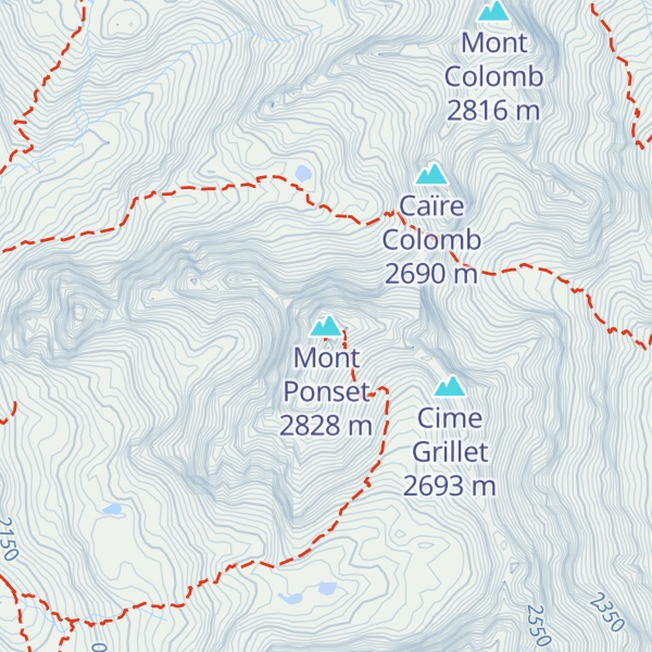 Map of Mont Ponset