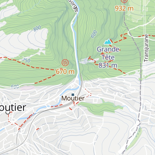 Map of Cabane des Gorges