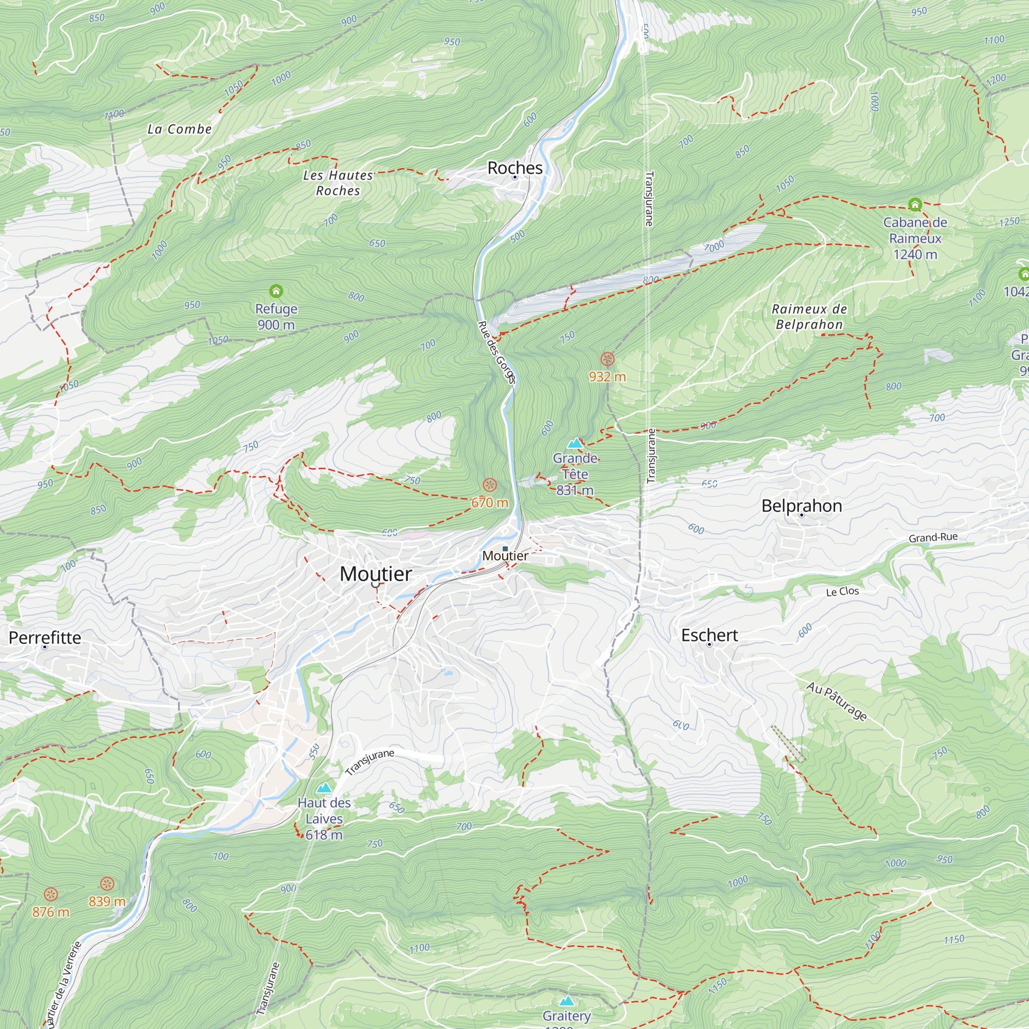 Cabane des Gorges map