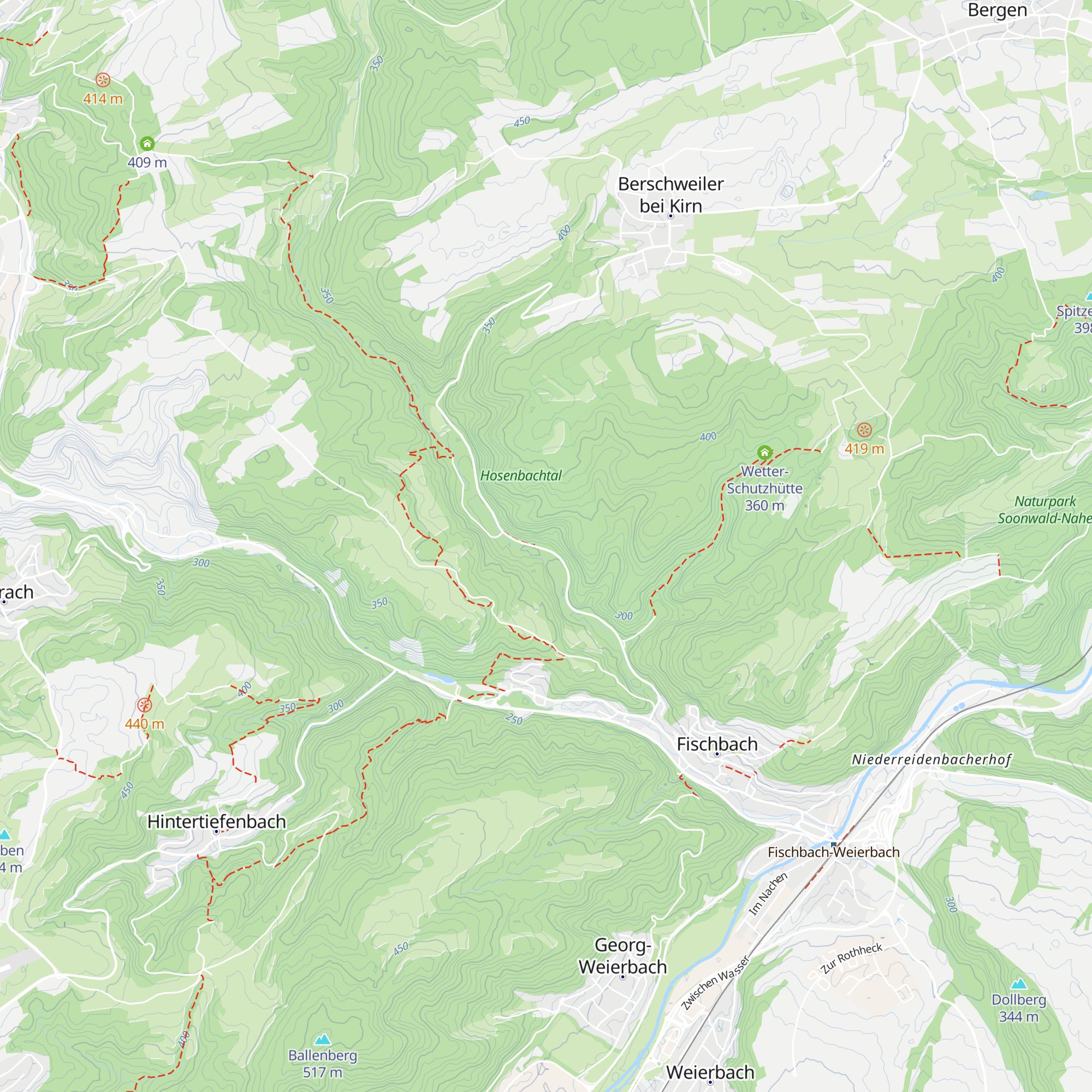 Kupferbergwerk Fischbach map