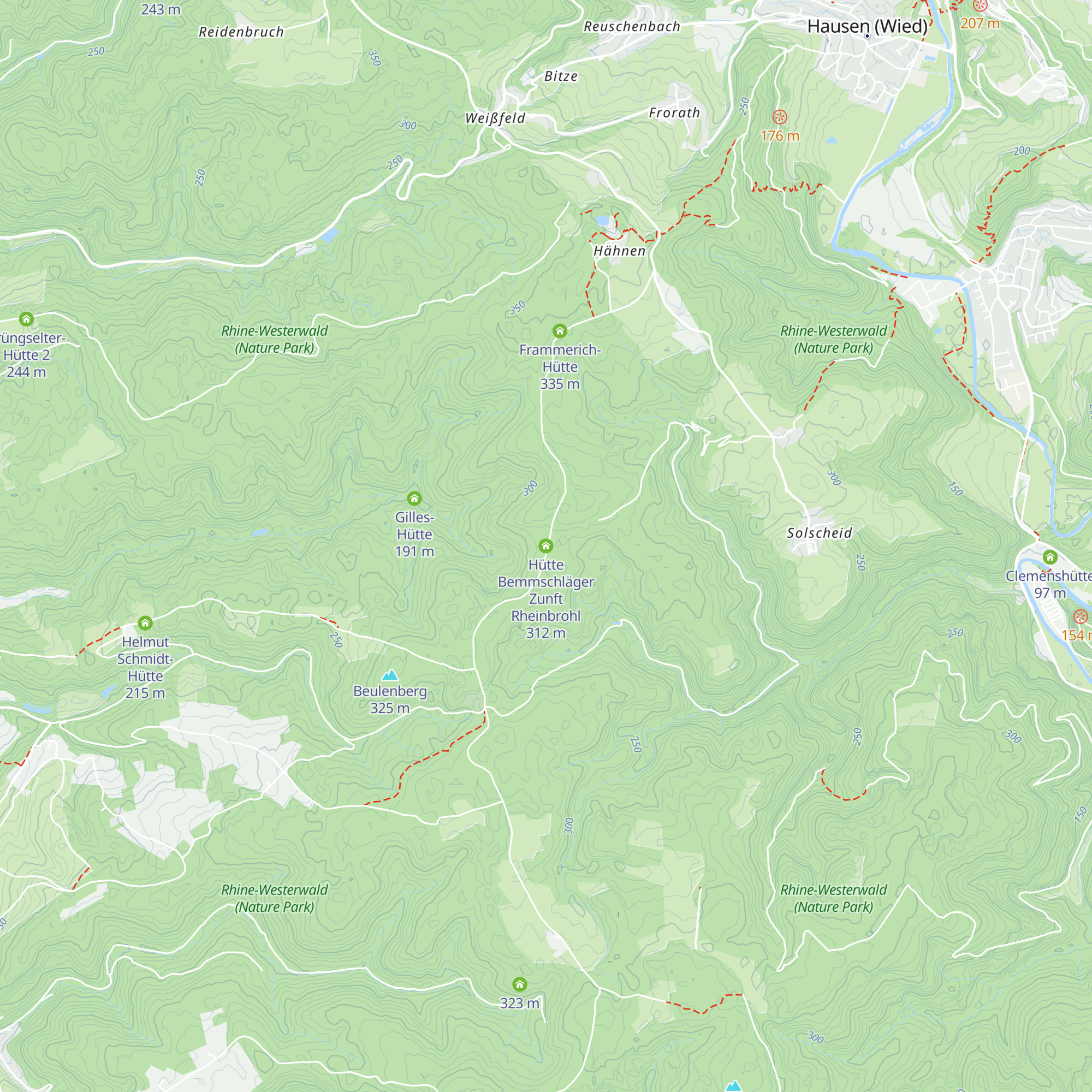Hütte Bemmschläger Zunft Rheinbrohl map