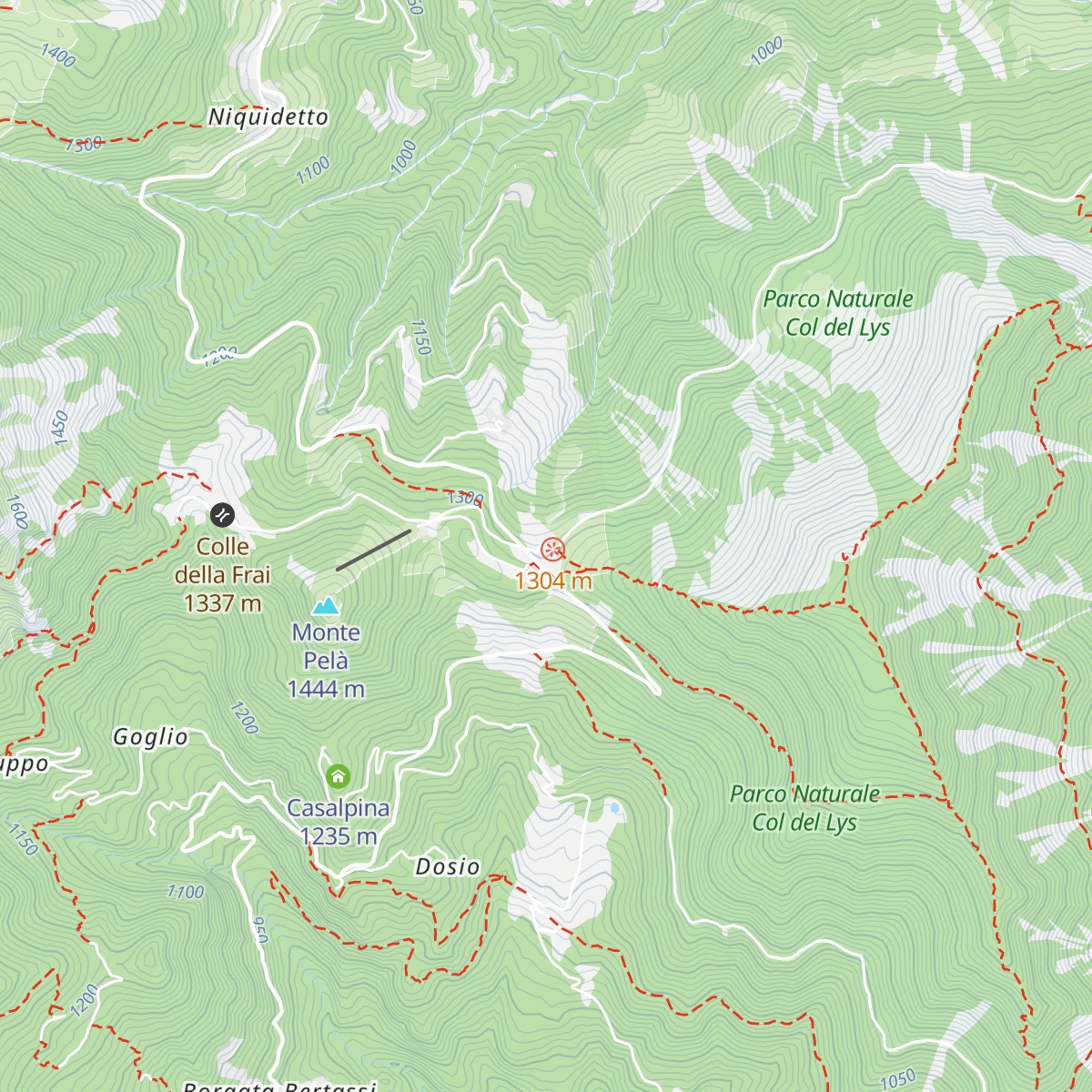 Rifugio Colle del Lys map