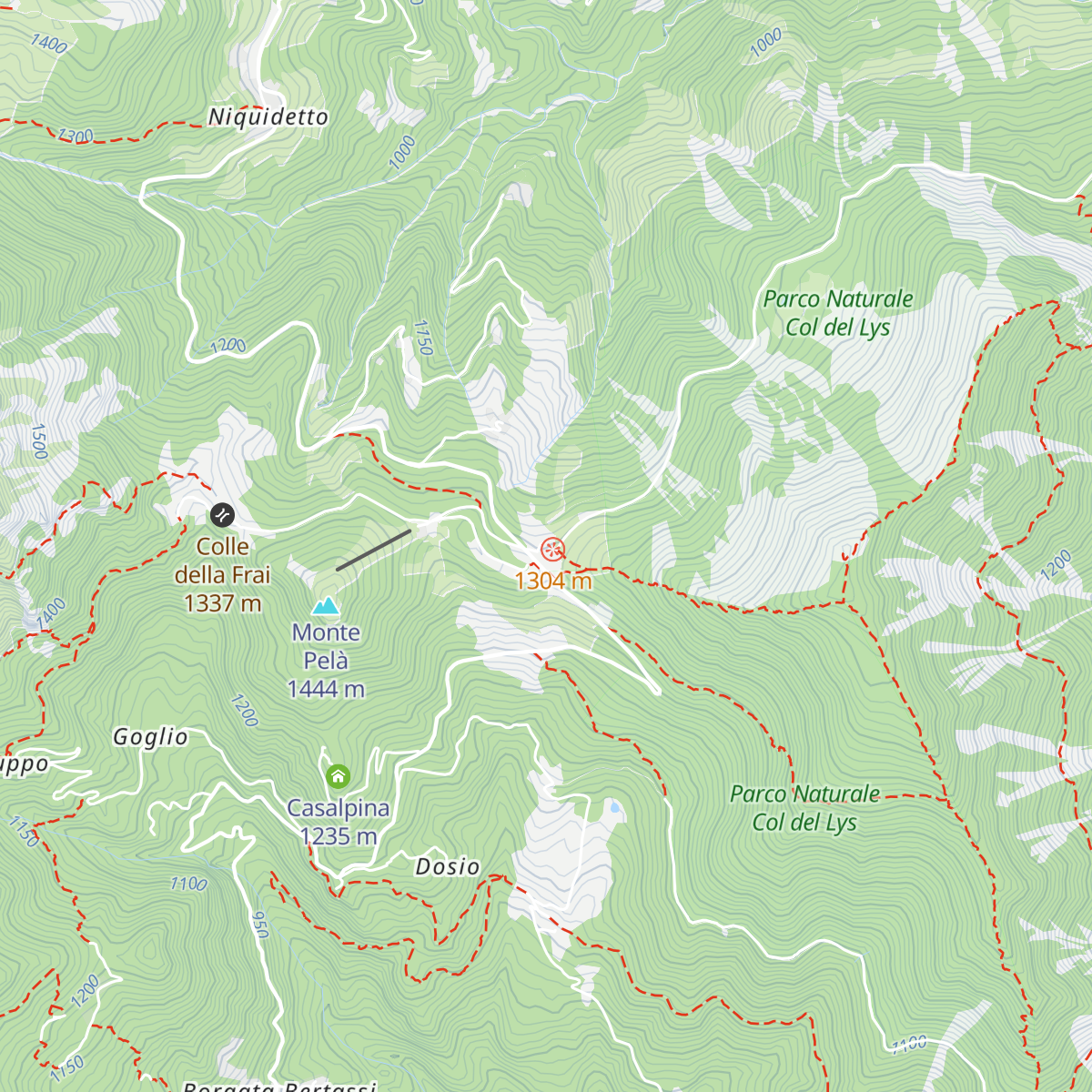 Rifugio Colle del Lys map