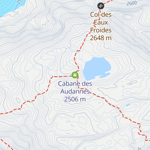 Map of Cabane des Audannes