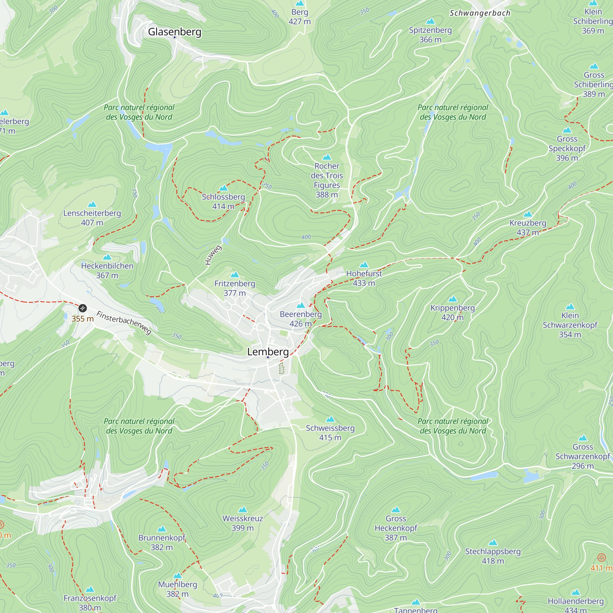 Refuge du Club vosgien de Lemberg map