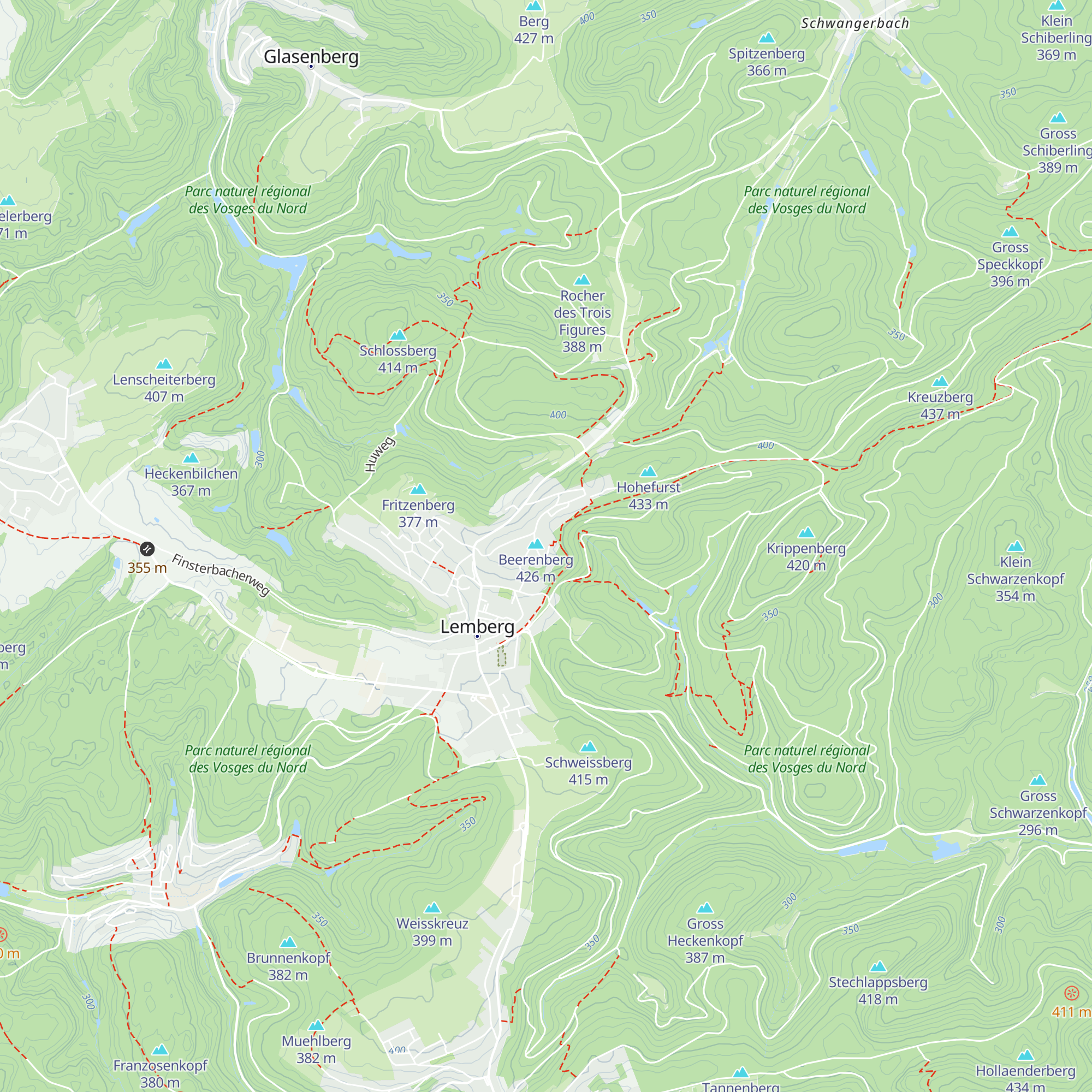 Refuge du Club vosgien de Lemberg map