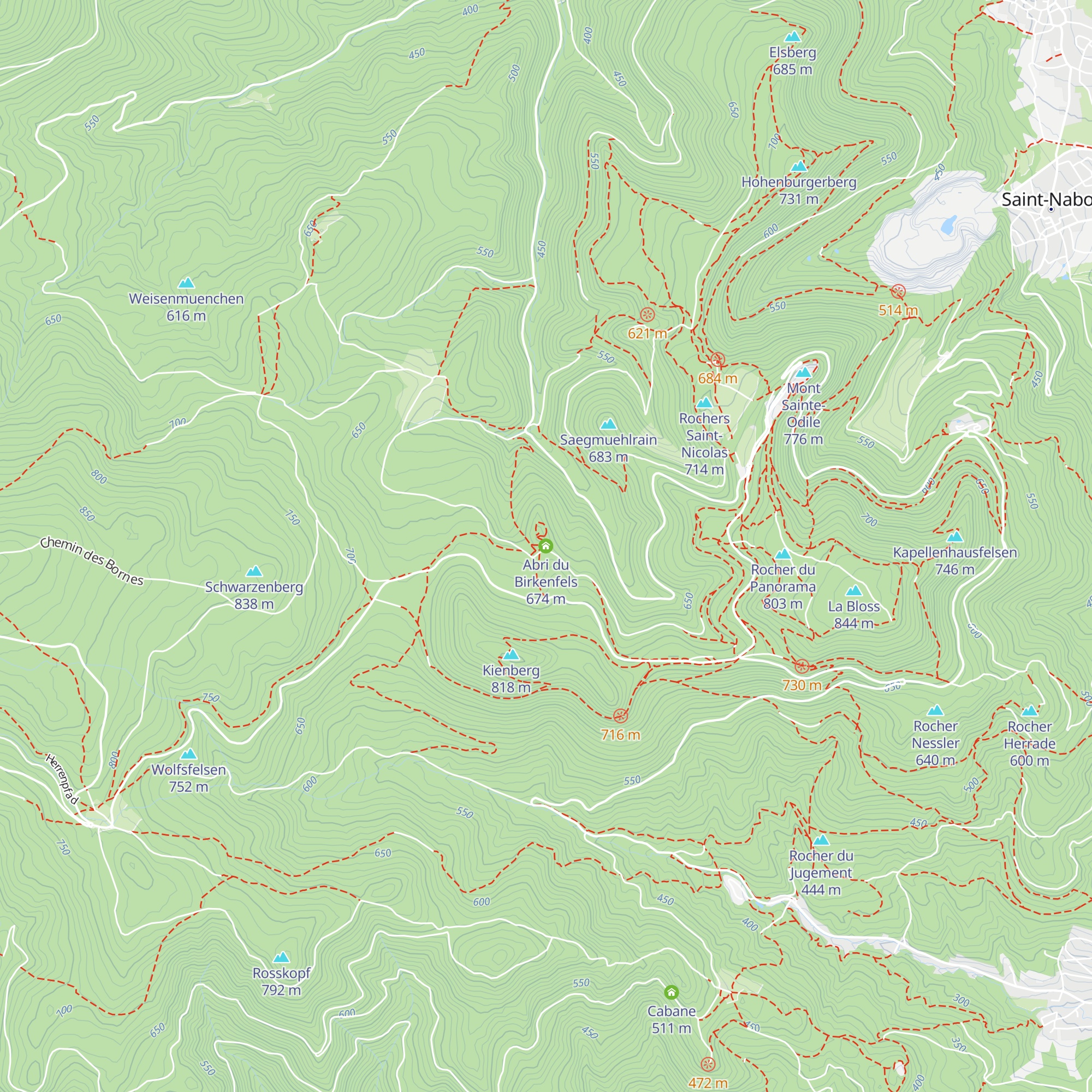Abri du Birkenfels map
