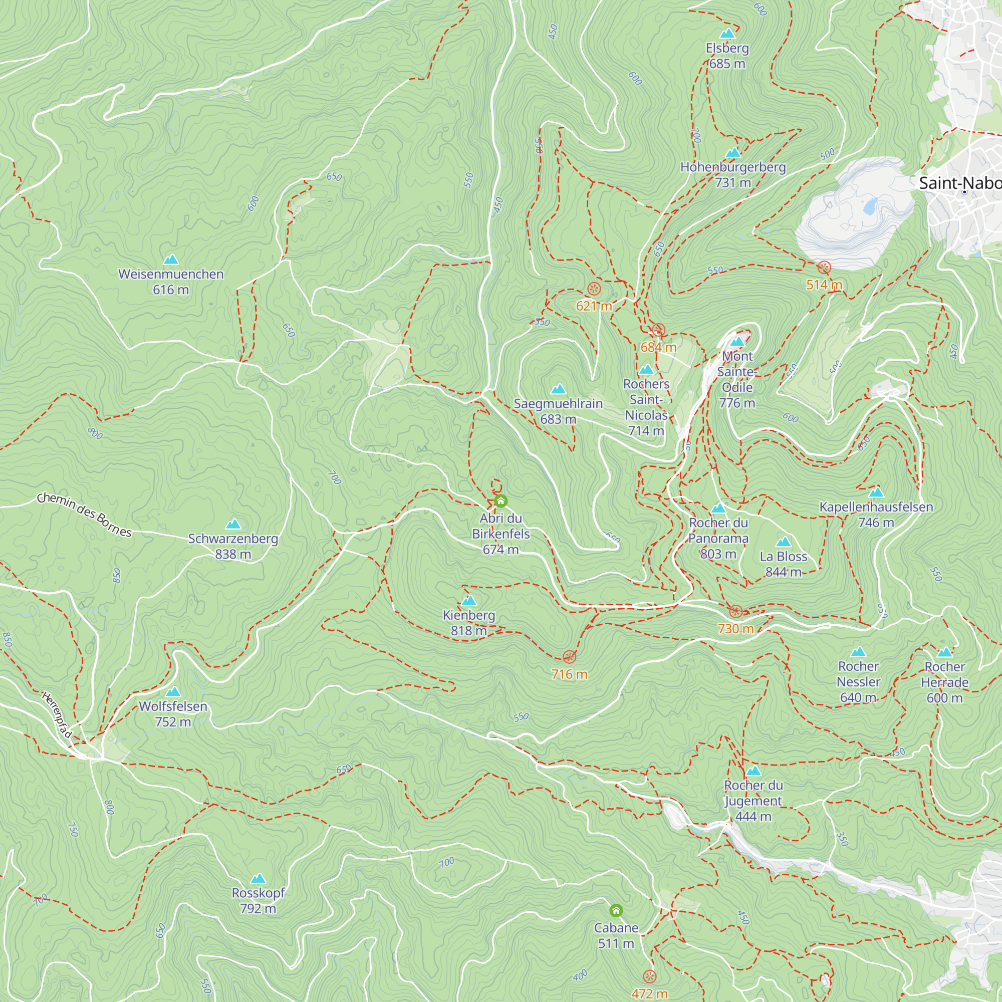 Abri du Birkenfels map