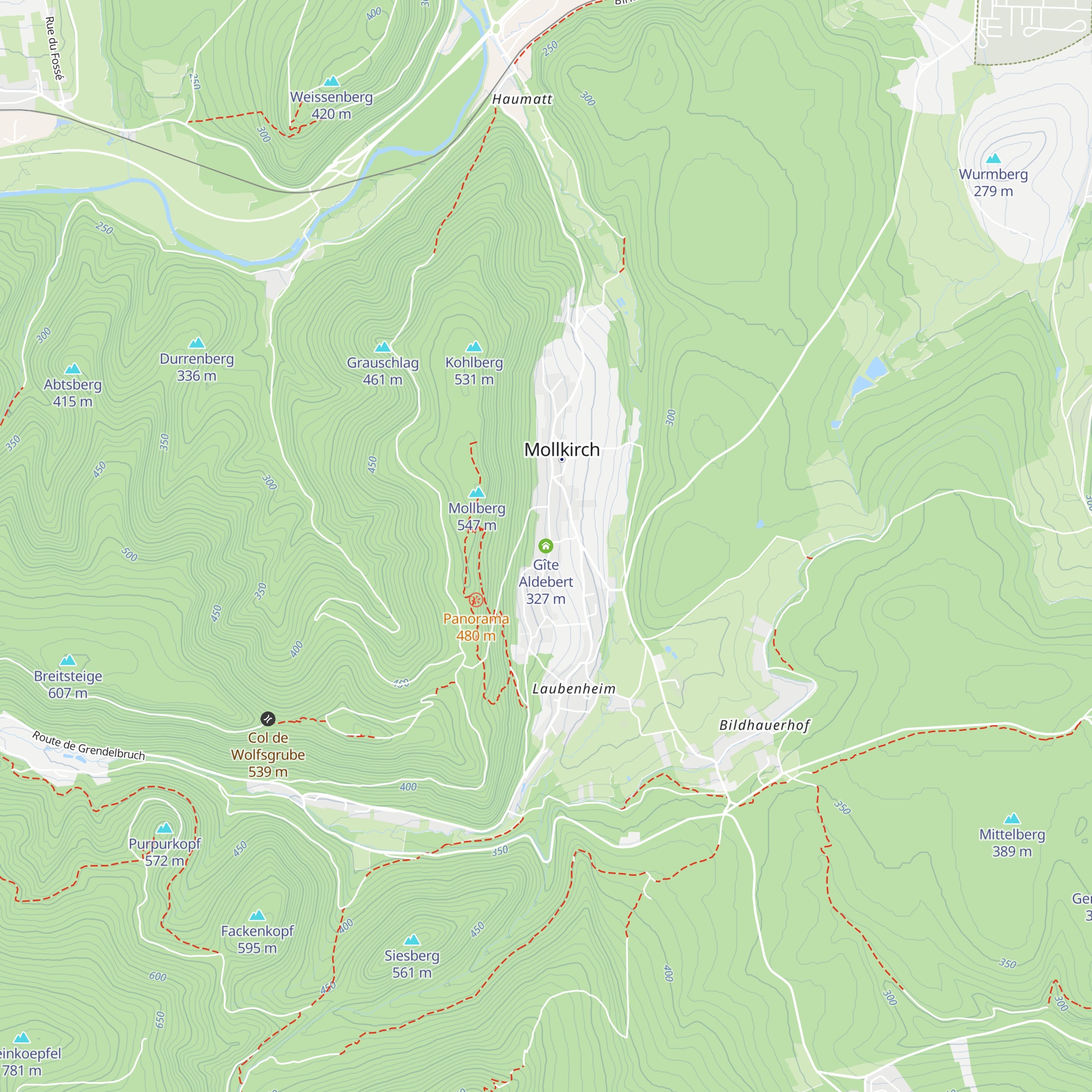 Gîte Aldebert map