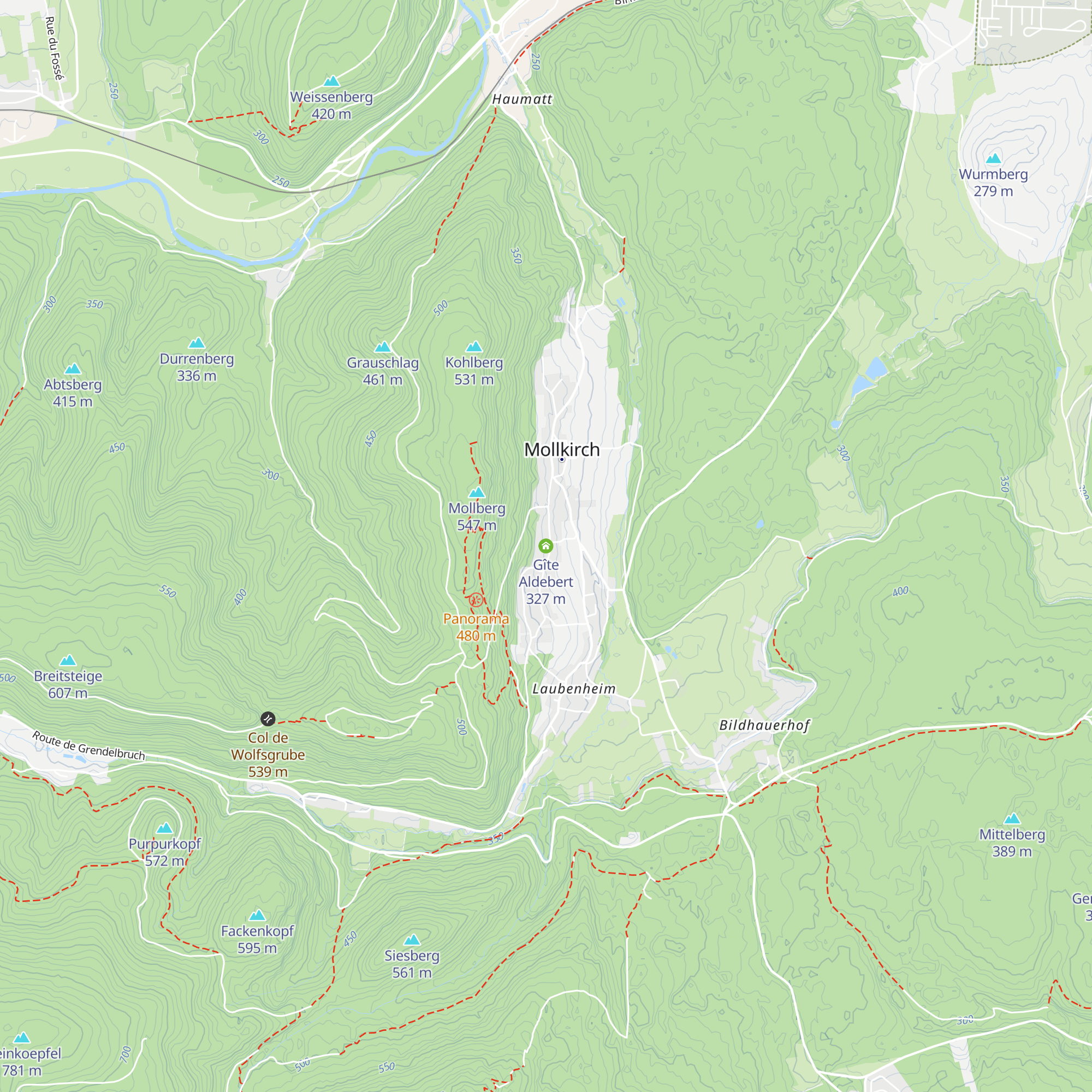 Gîte Aldebert map
