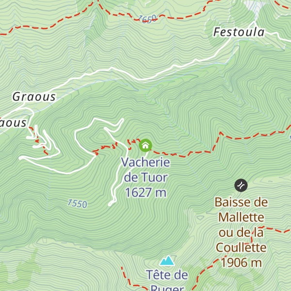 Map of Vacherie de Tuor