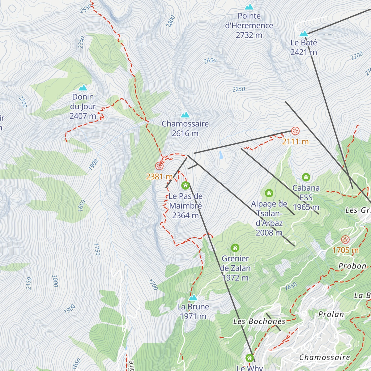Le Pas de Maimbré map