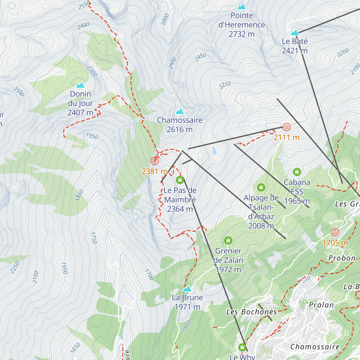 Le Pas de Maimbré map