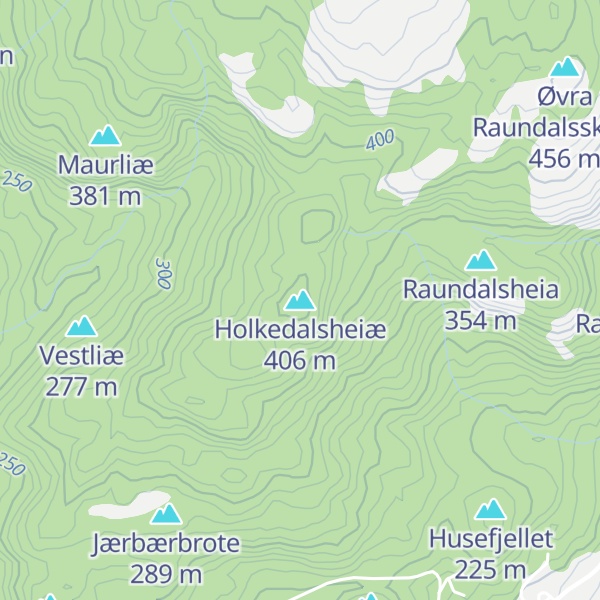 Map of Holkedalsheiæ
