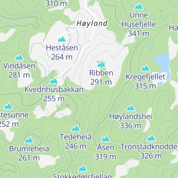 Map of Bjølleåsen