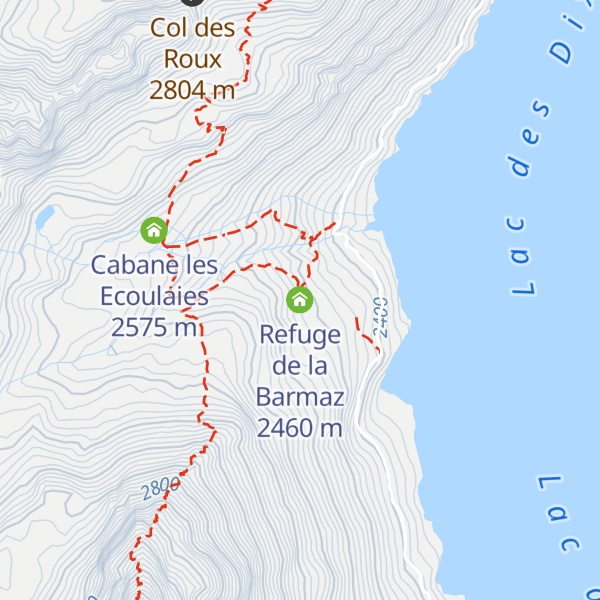 Map of Refuge de la Barmaz