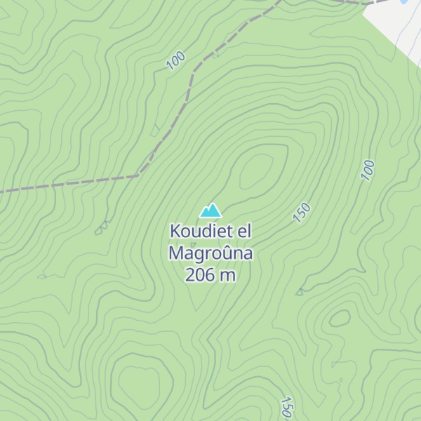 Map of Koudiet el Magroûna