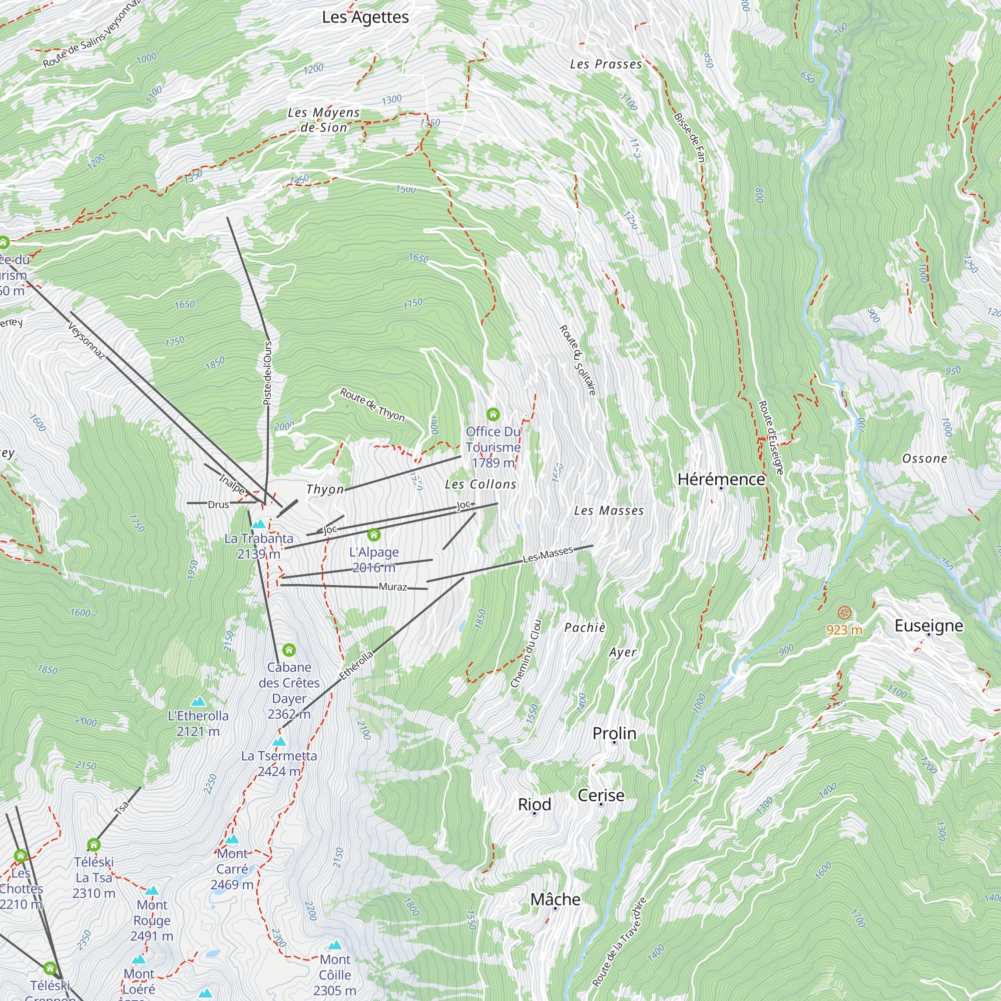 La Maya map