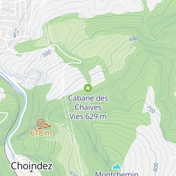 Map of Cabane des Chaives Vies