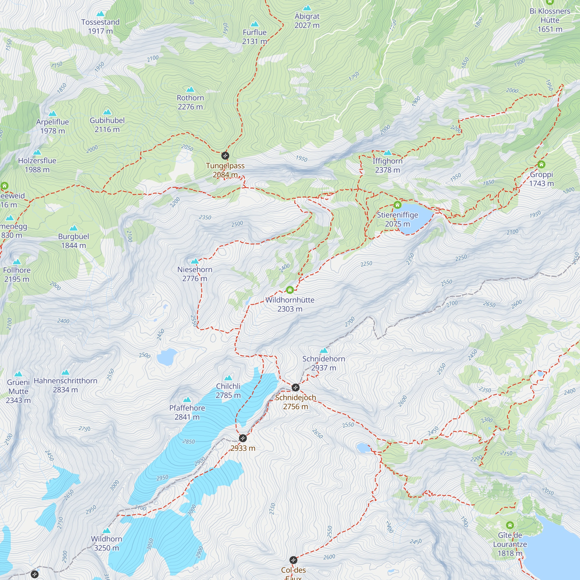 Wildhornhütte map
