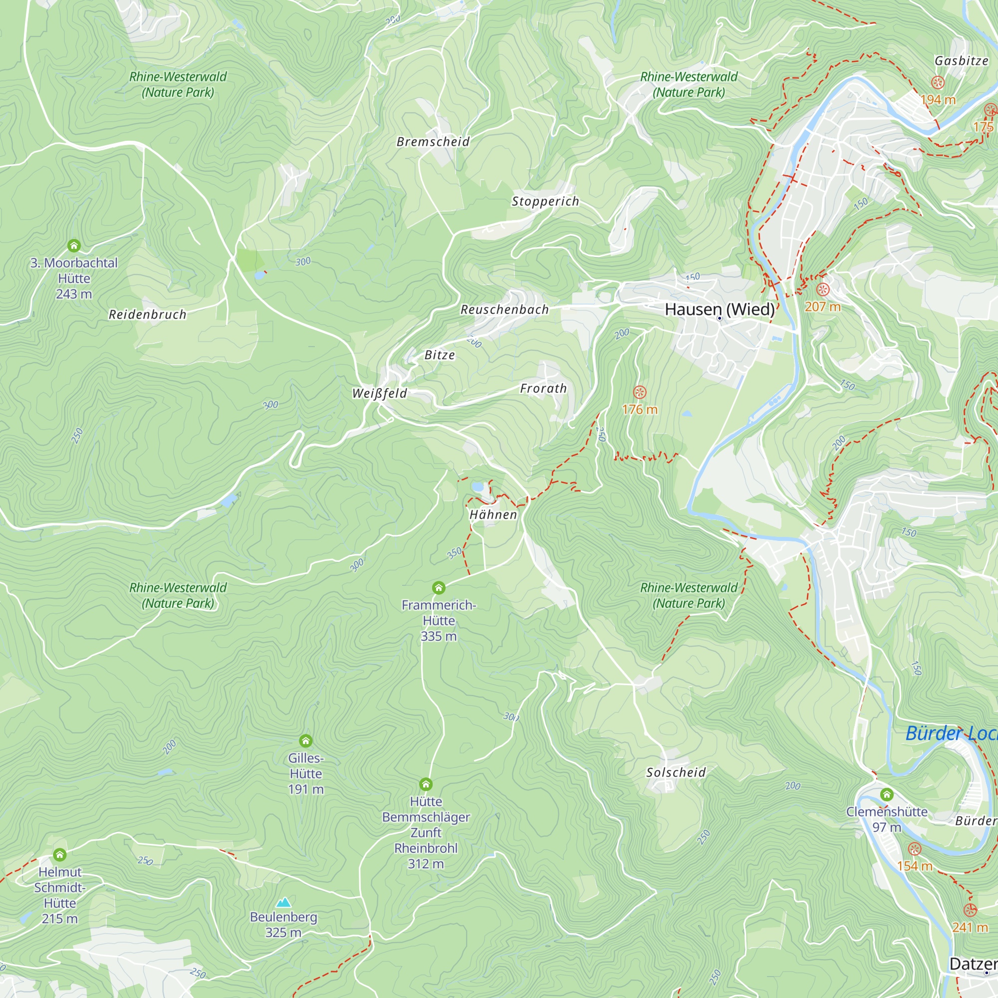 Malberg-Hütte map