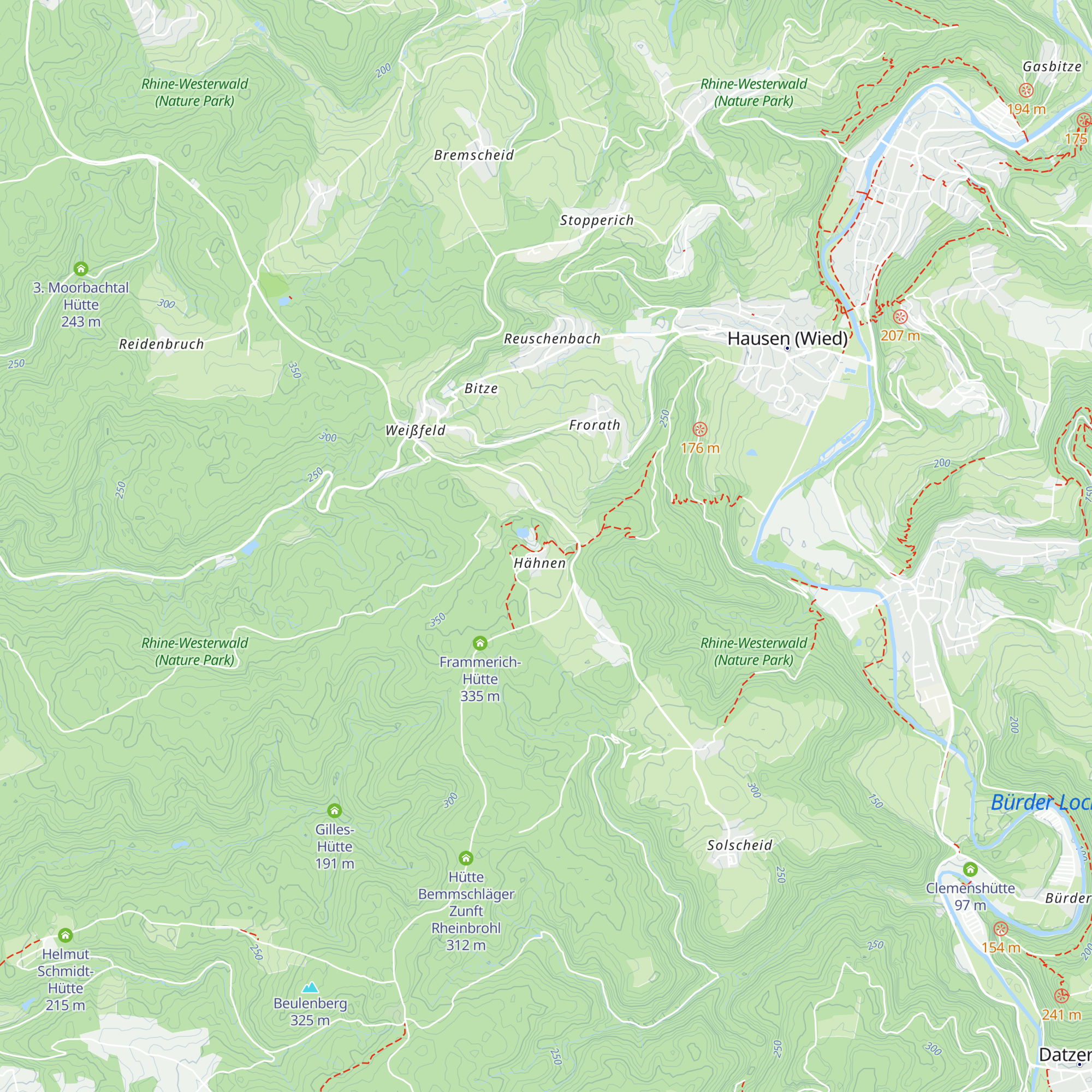 Malberg-Hütte map