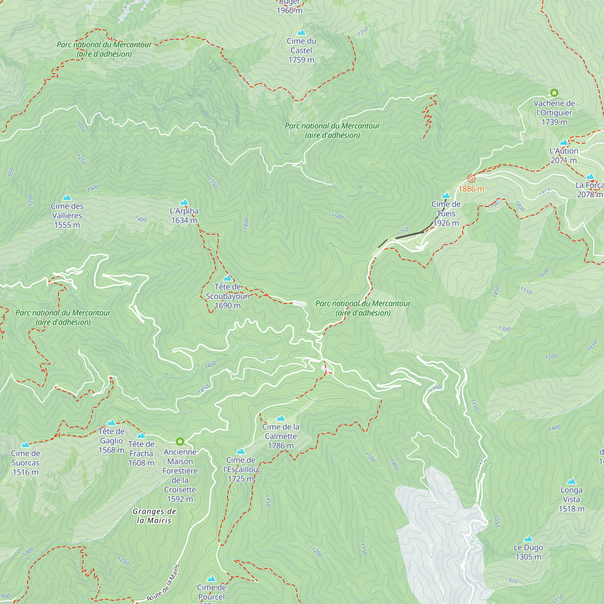 Vacherie de Mantegas map