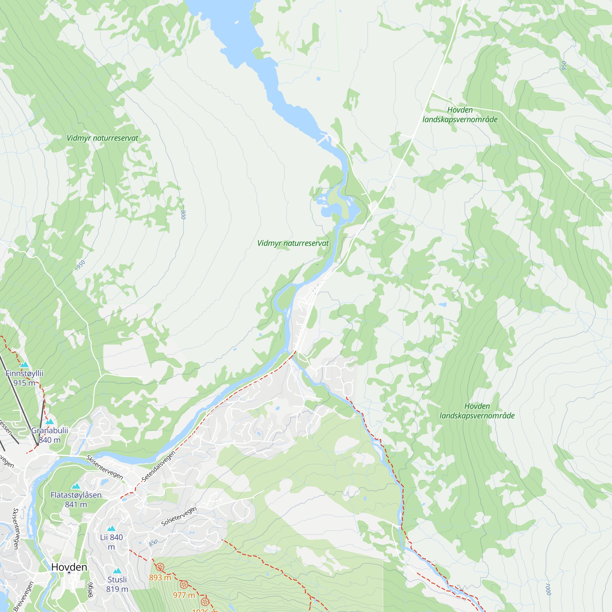 Hovden Fjellstoge map