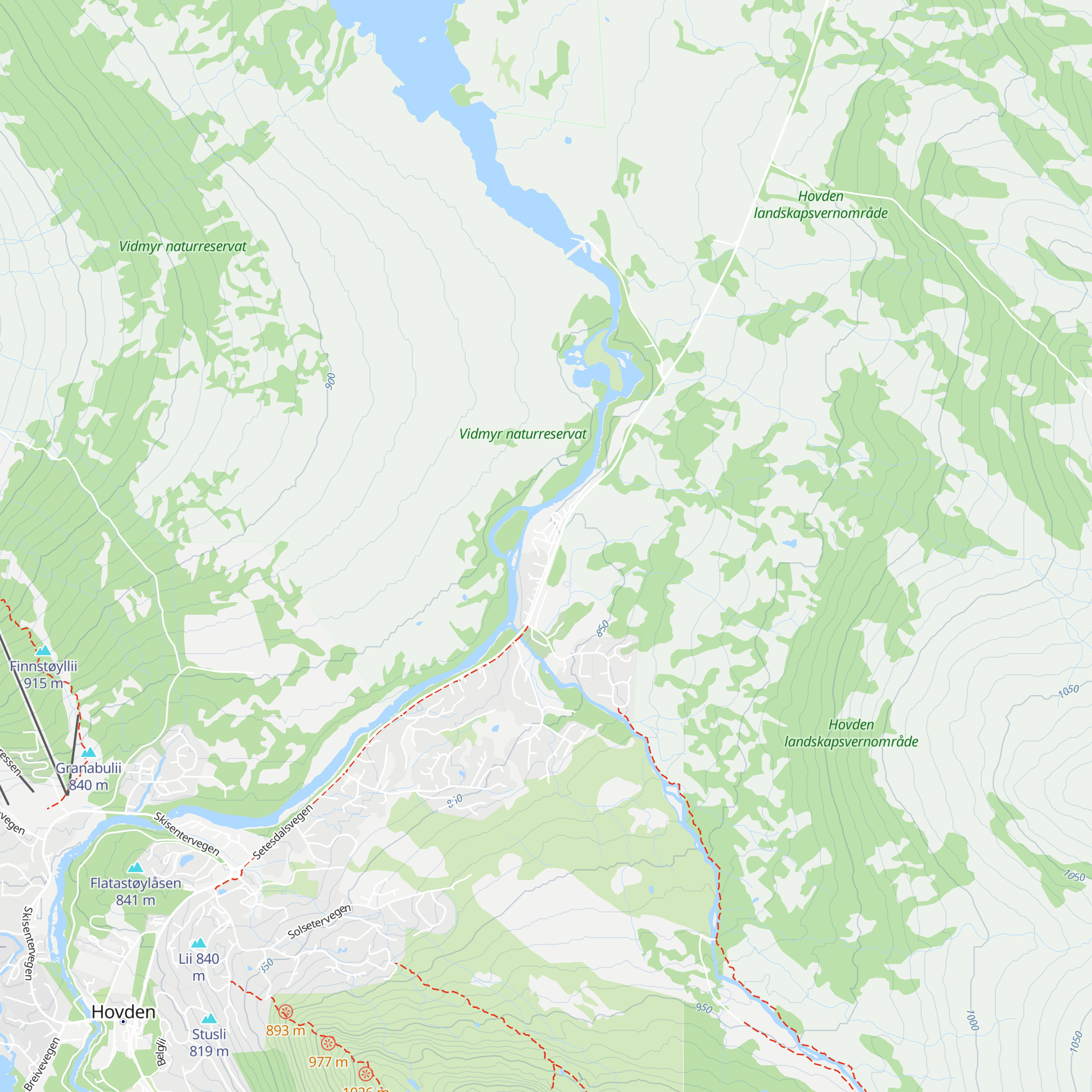 Hovden Fjellstoge map