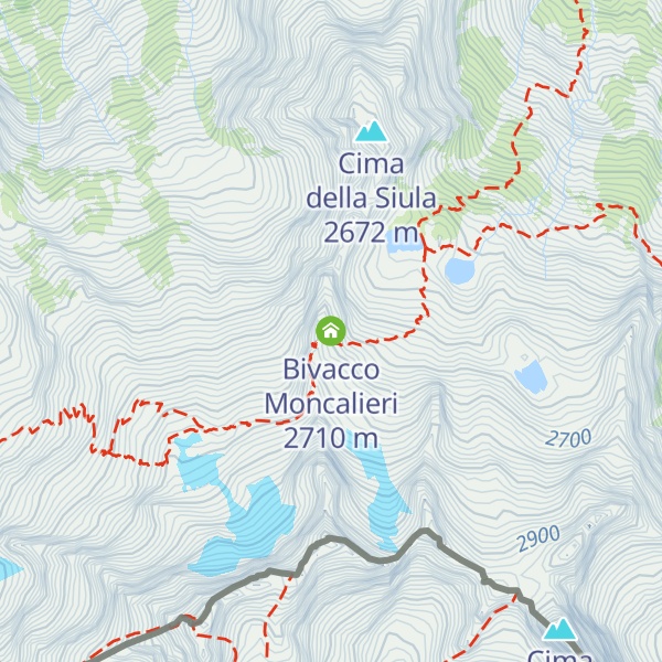 Map of Bivacco Moncalieri