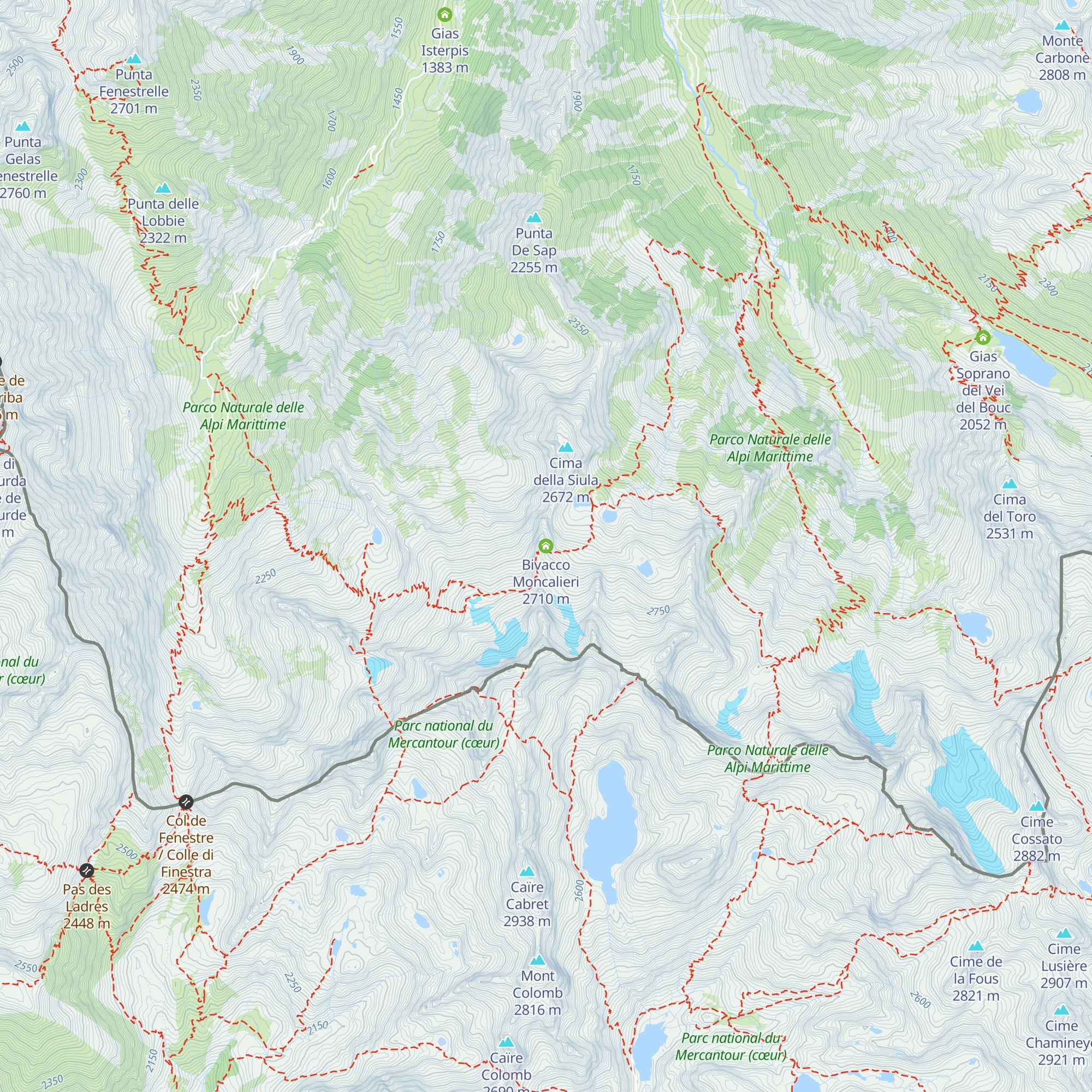 Bivacco Moncalieri map