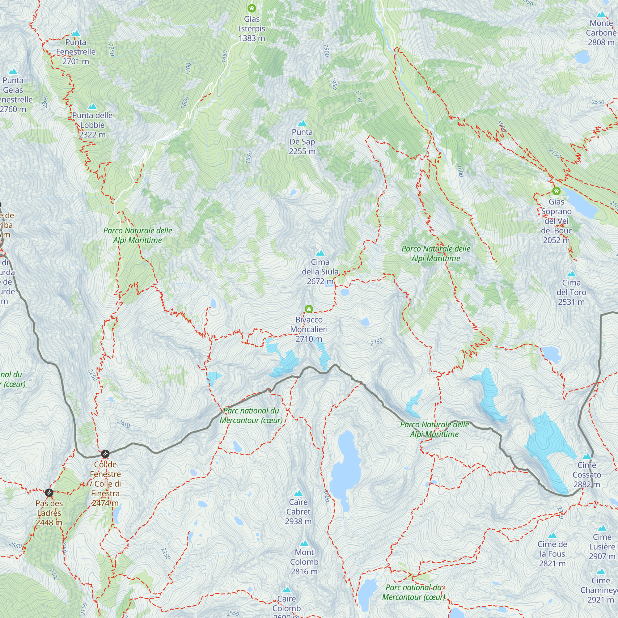 Bivacco Moncalieri map