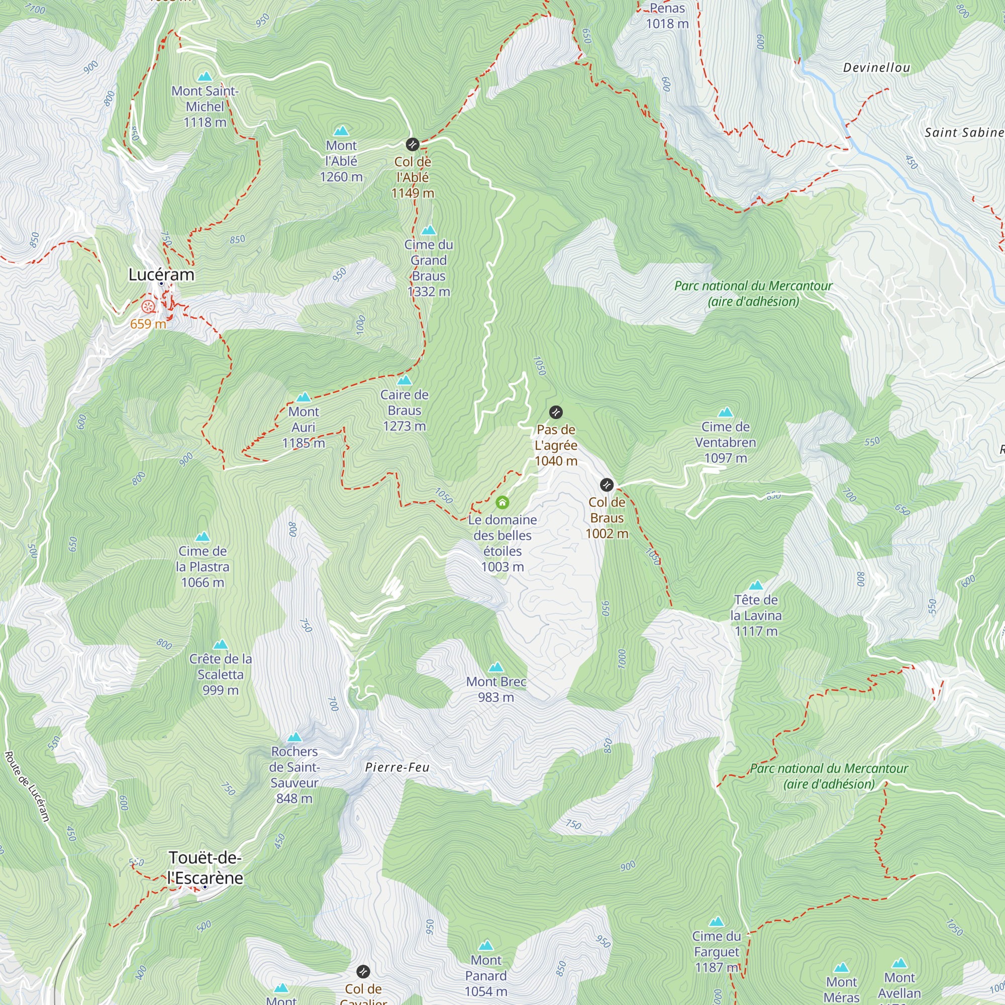 Le domaine des belles étoiles map