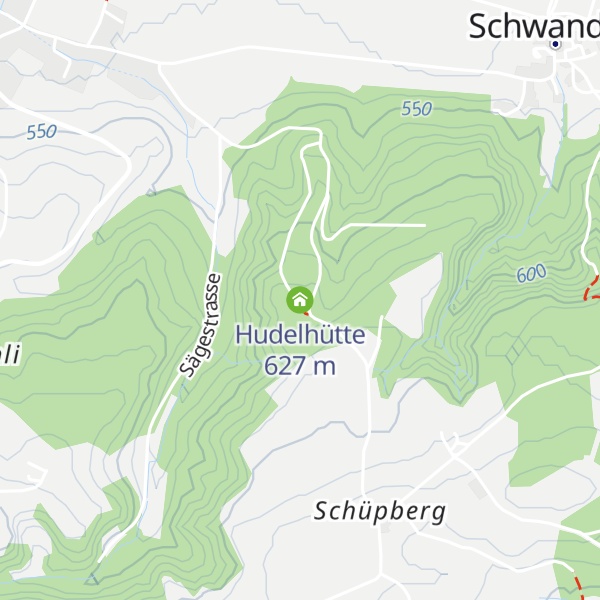Map of Hudelhütte