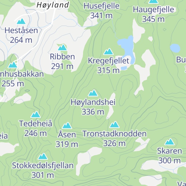 Map of Høylandshei