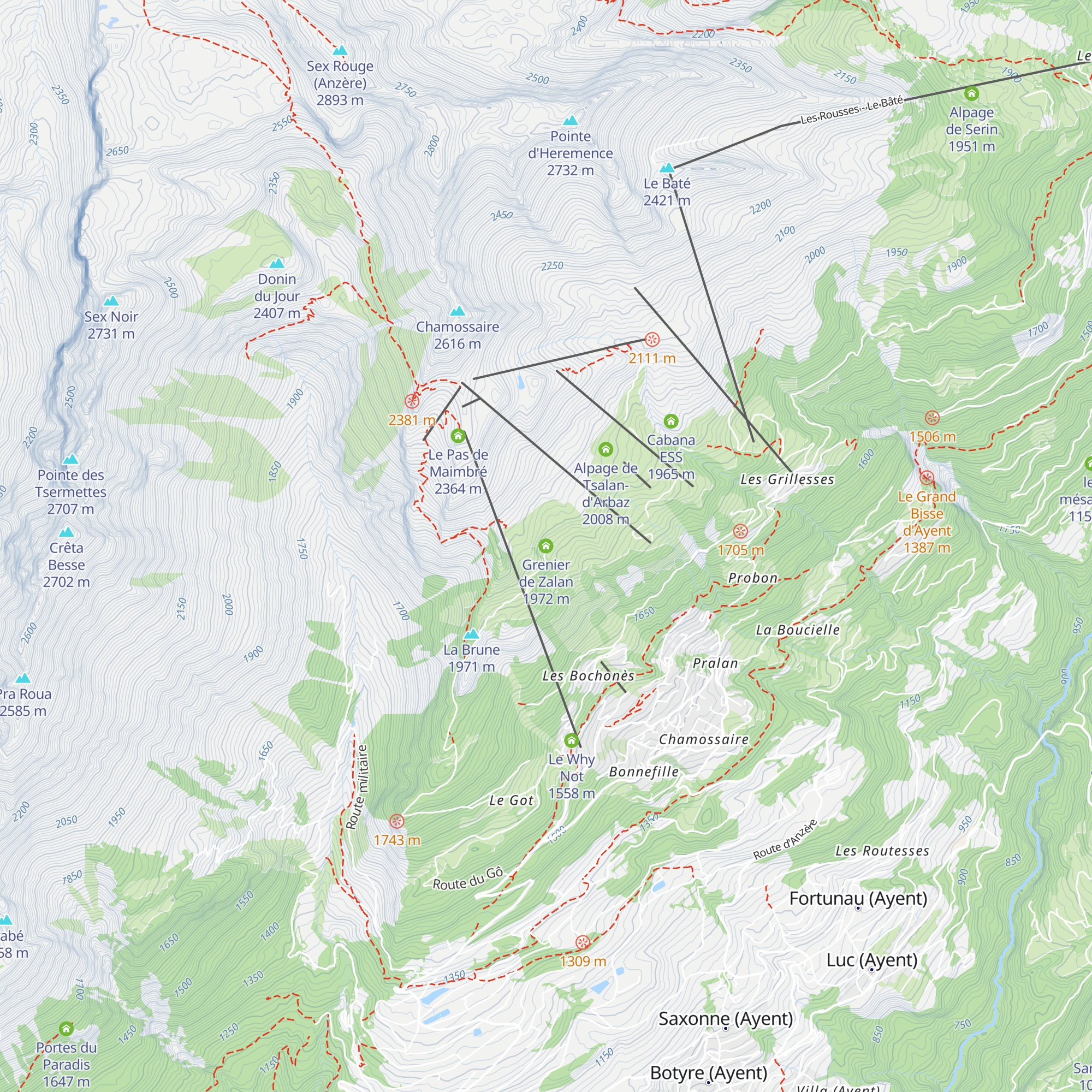Grenier de Zalan map