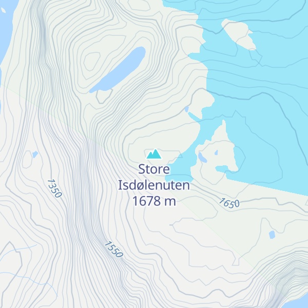 Map of Store Isdølenuten