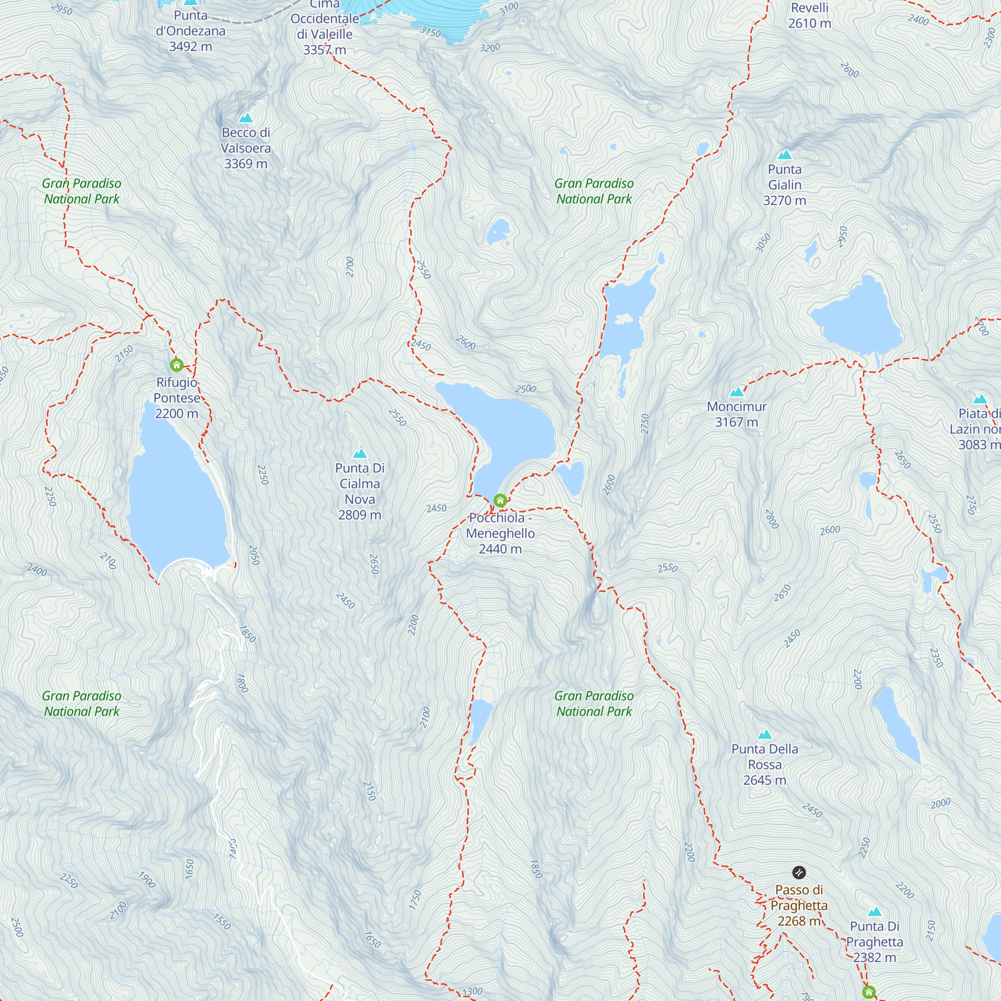 Pocchiola - Meneghello map