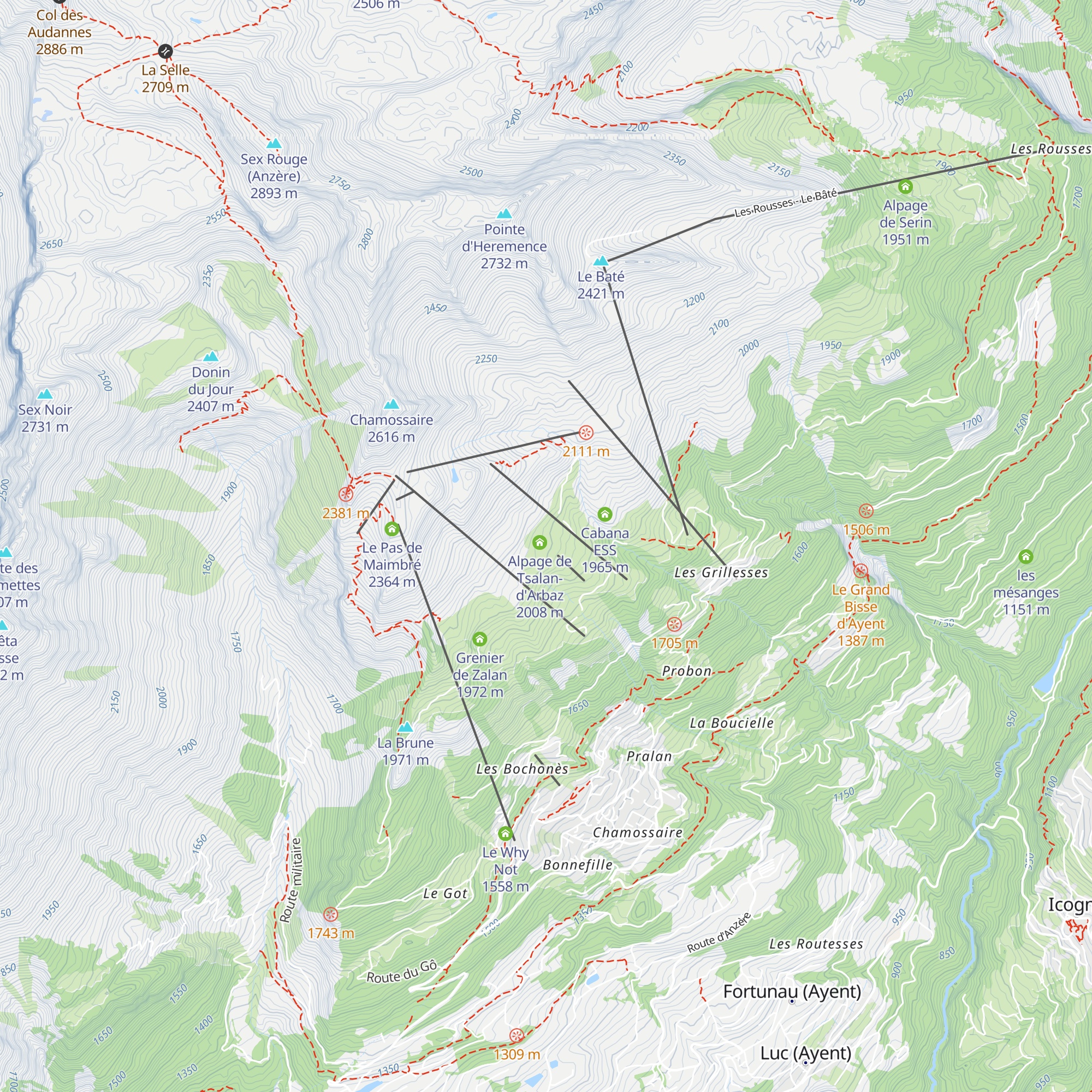 Les Écuries de Tsalan map