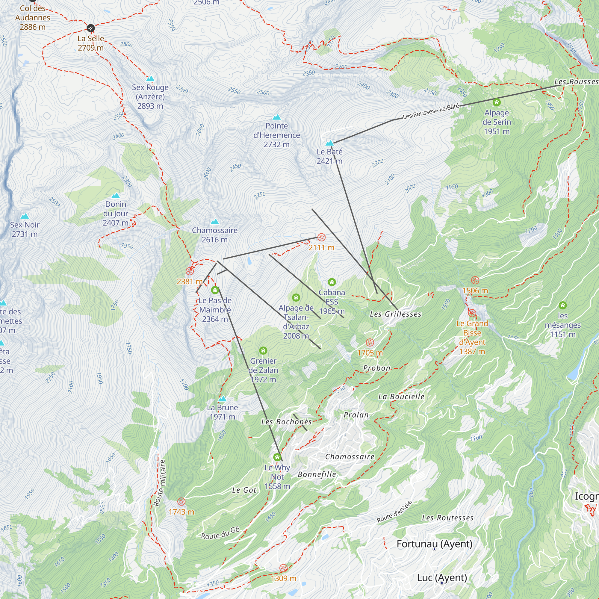 Les Écuries de Tsalan map