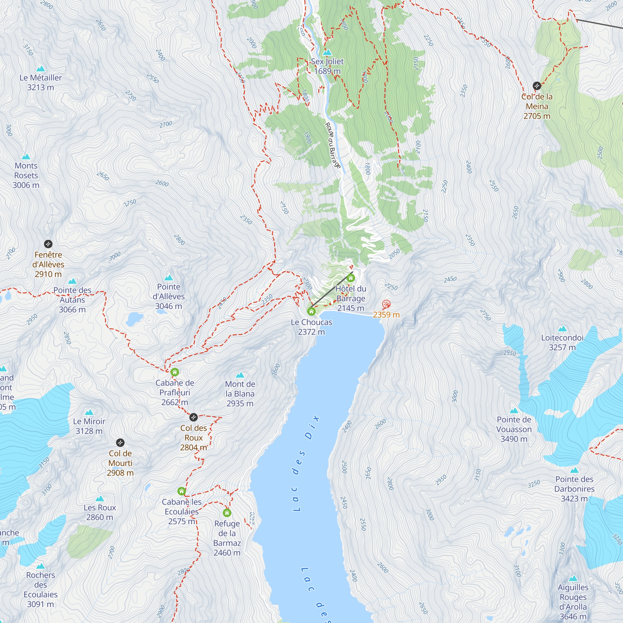 Le Choucas map